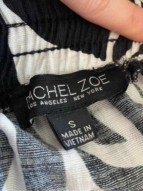 Rachel Zoe Black & White Abstract Print Tiered Maxi Skirt - Picture 8 of 11